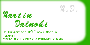 martin dalnoki business card